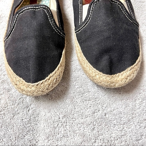 ROXY Redondo Jute espadrilles Slip On Shoes charcoal canvas womens size 7 - Picture 7 of 11